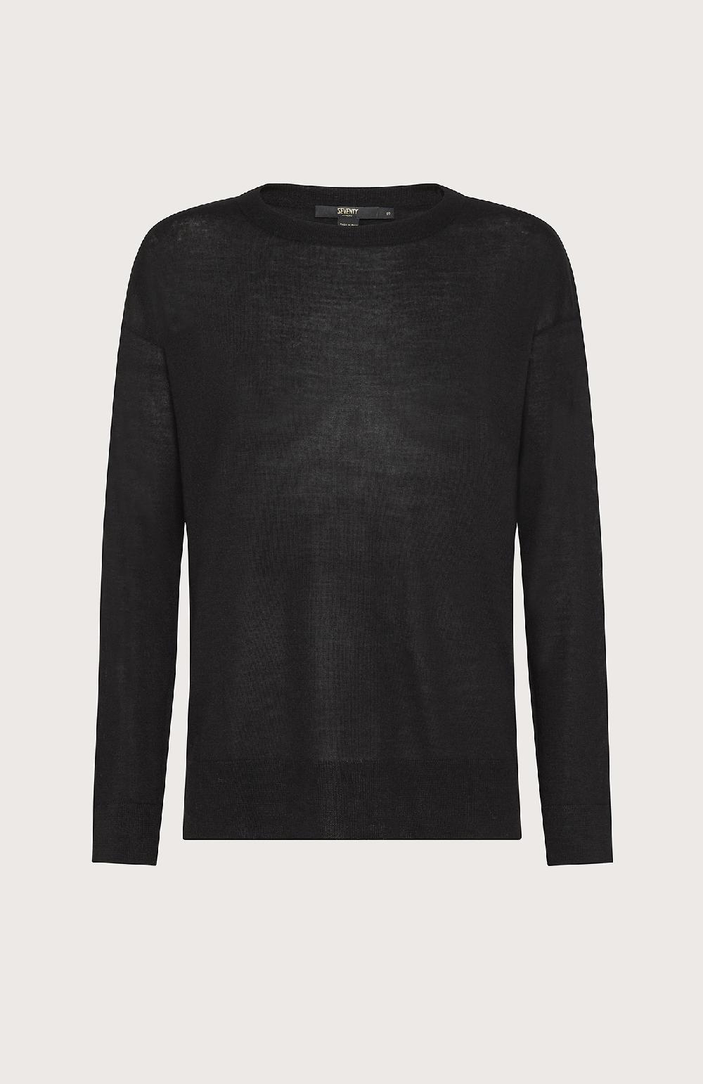 Seventy Maglia In Merinos Sottile - Col. Nero