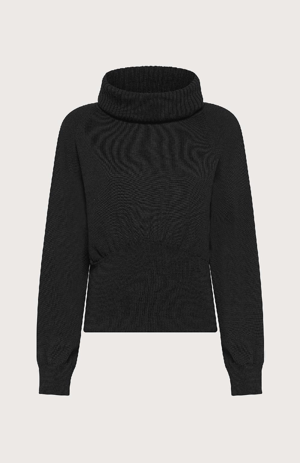 Seventy Maglia Modal Con Collo Ad Anello - Col. Nero