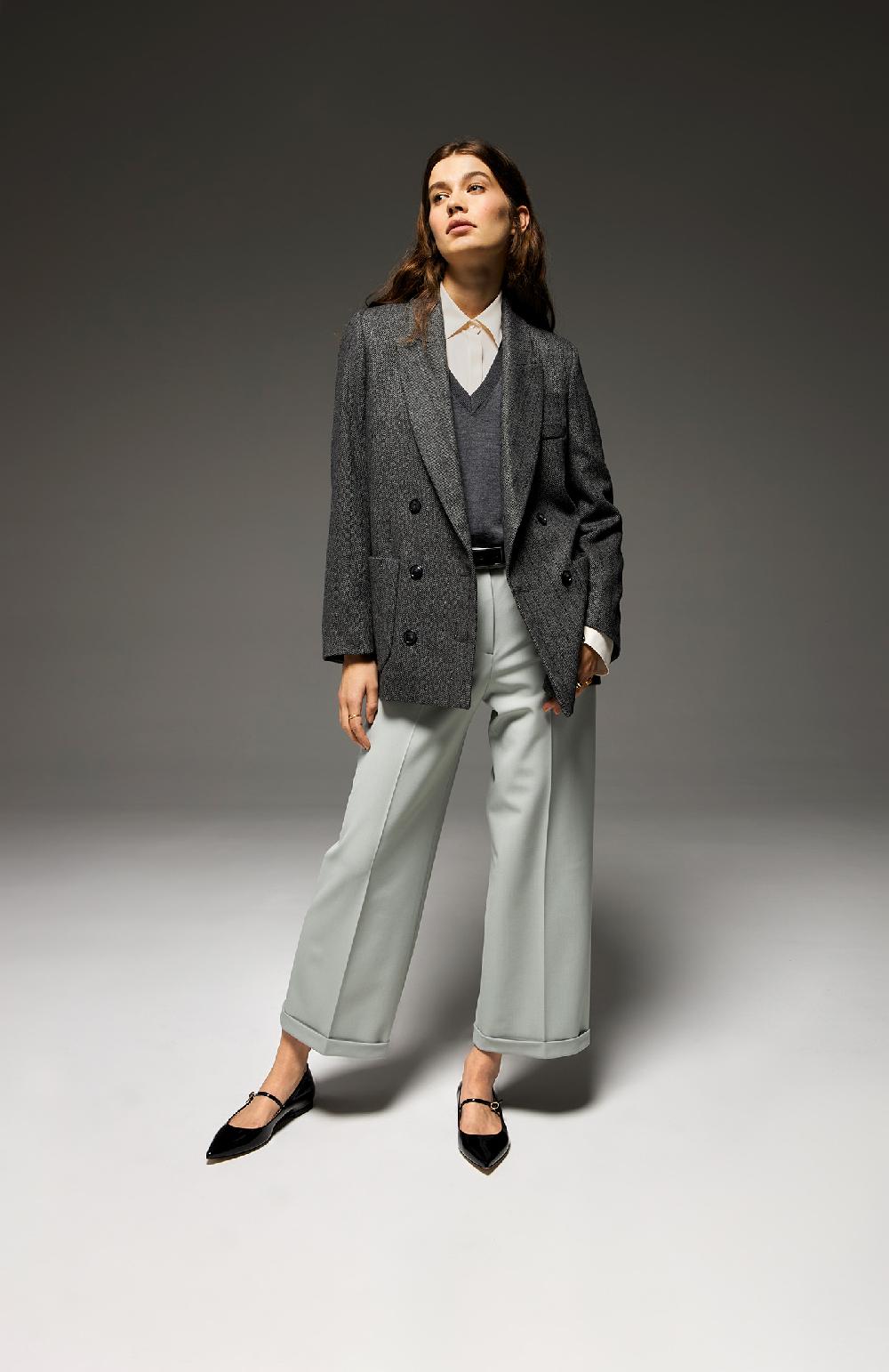 Seventy Maglia Sollo V In Lana Merinos - Col. Grigio