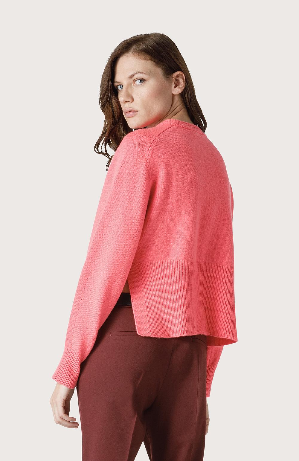 Seventy Maglioncino Cropped A Coste Alte - Col. Rosa