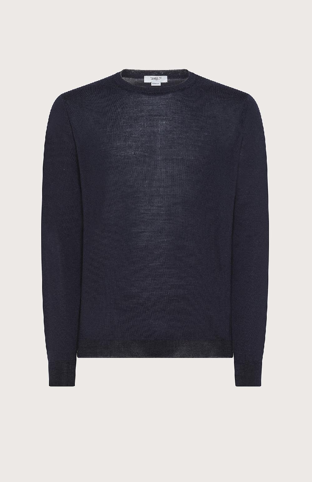 Seventy Maglioncino girocollo in lana f.14 - Col. Blu