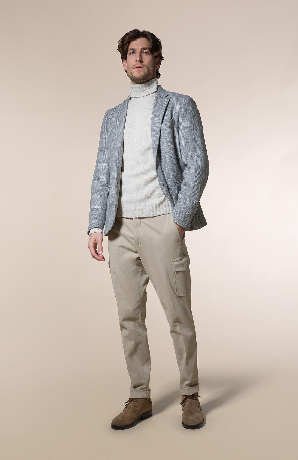 Seventy Maglione Collo Alto In Mouliné - Col. Neutro