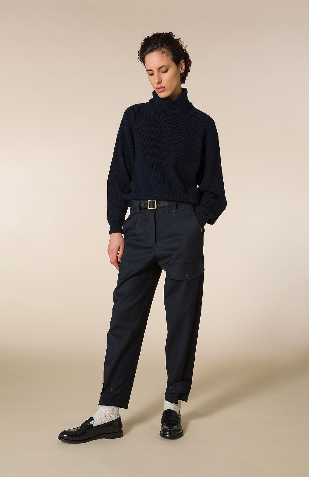 Seventy Maglione Collo Alto Misto Lana - Col. Blu