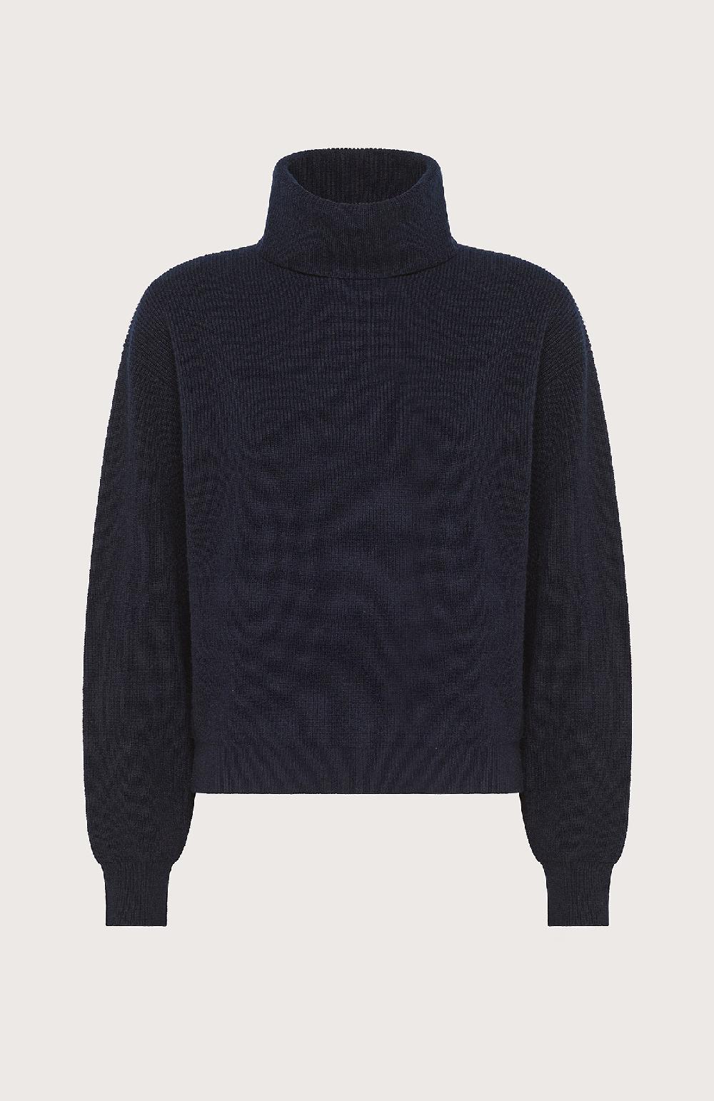 Seventy Maglione collo alto misto lana - Col. Blu