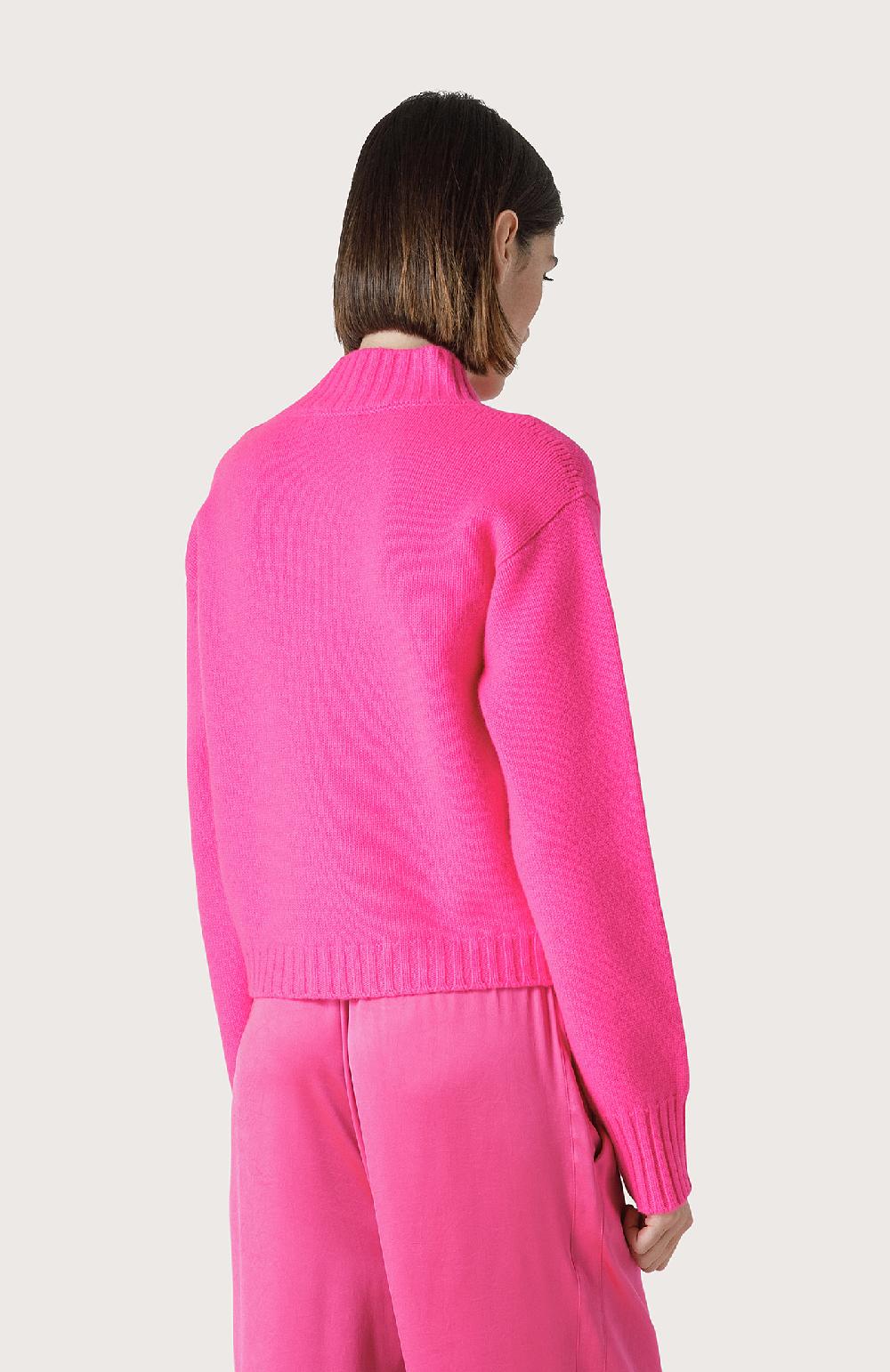 Seventy Maglione Con Miniscollo A V - Col. Rosa