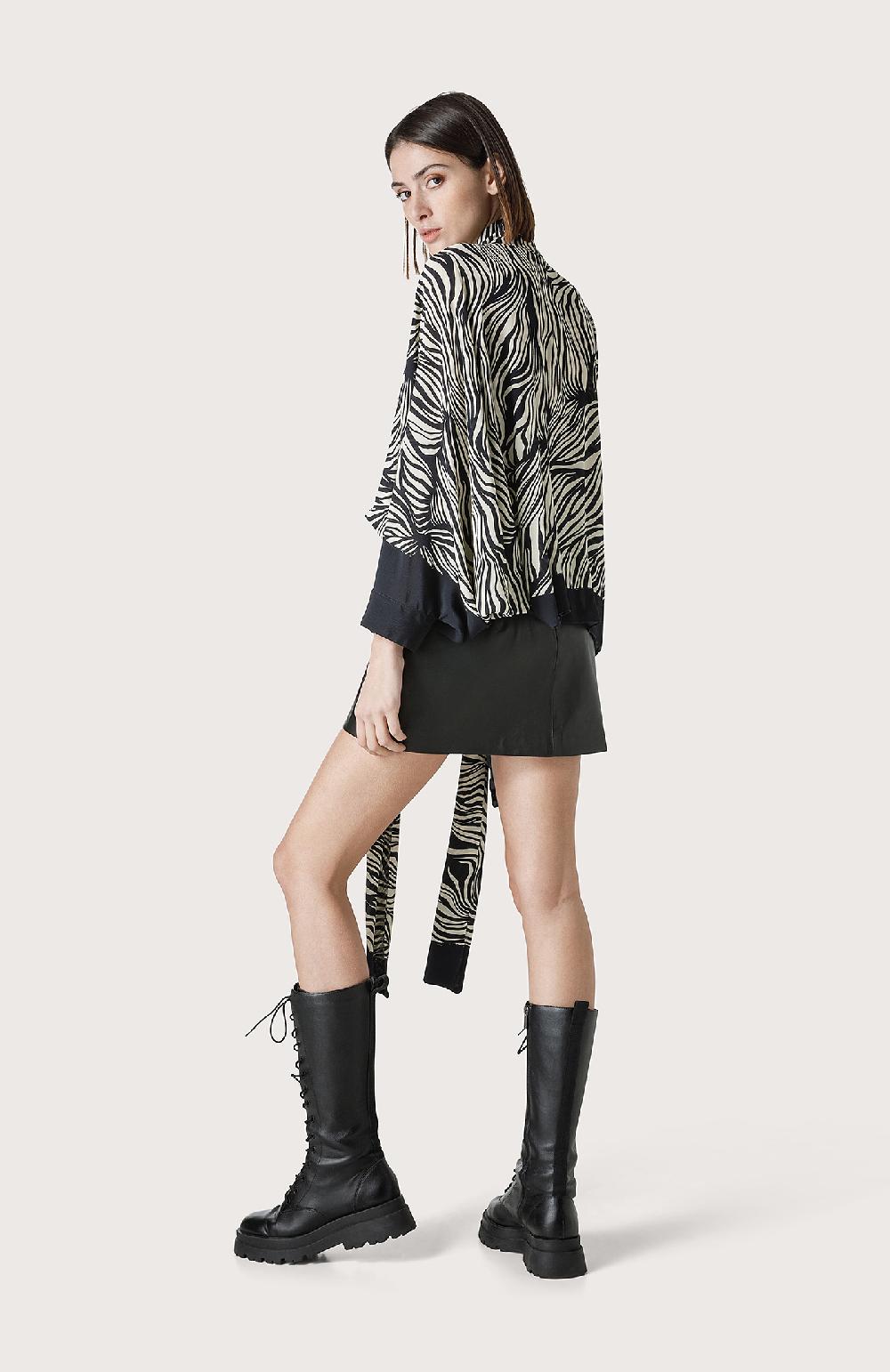 Seventy Maxi Camicia Effetto Poncho - Col. Nero