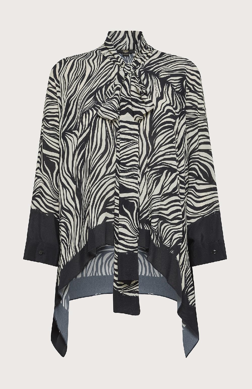 Seventy Maxi camicia effetto poncho - Col. Nero