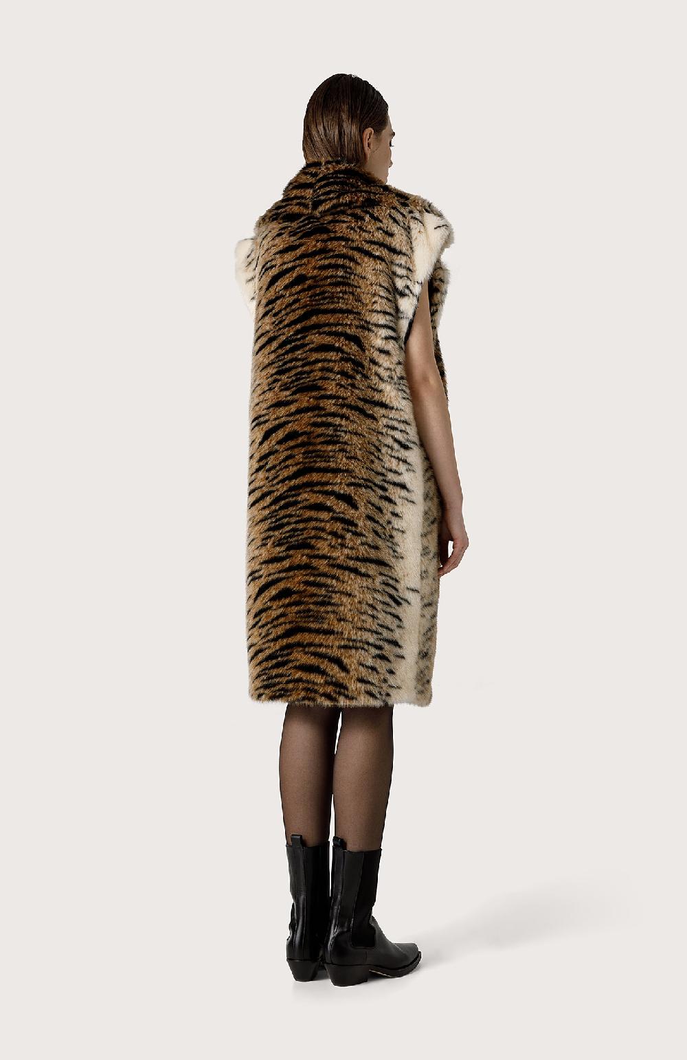 Seventy Maxi Gilet In Eco Pelliccia - Col. Marrone