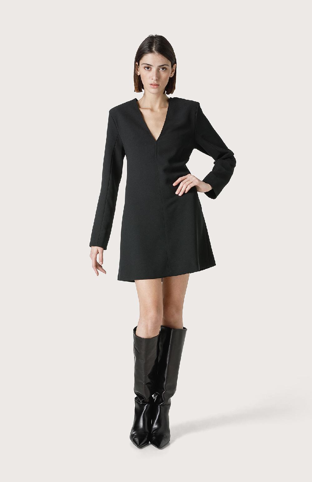 Seventy Mini Abito Con Scollo A V - Col. Nero