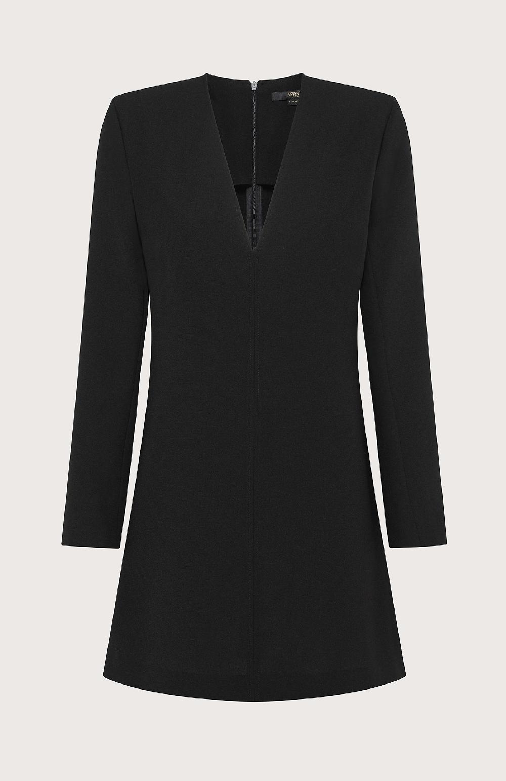 Seventy Mini abito con scollo a V - Col. Nero