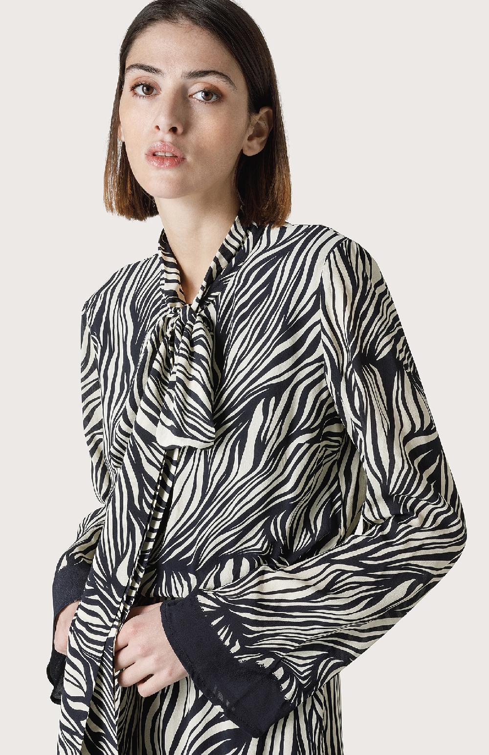 Seventy Mini Abito Con Stampa Zebrata - Col. Nero