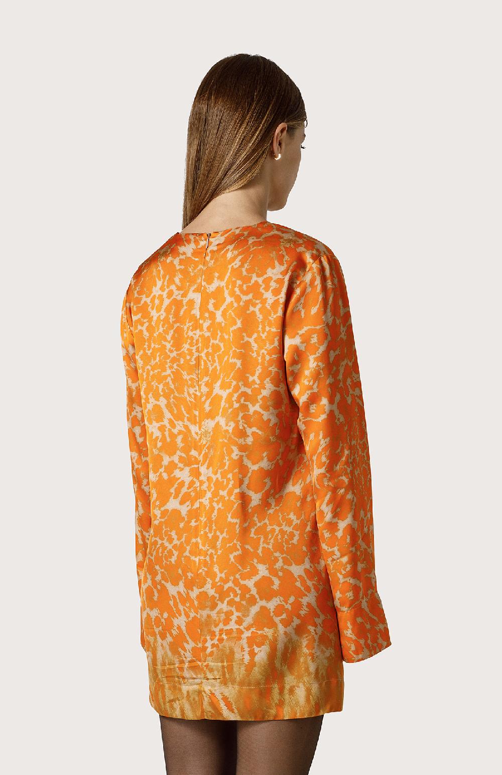 Seventy Mini Abito In Raso - Col. Arancione