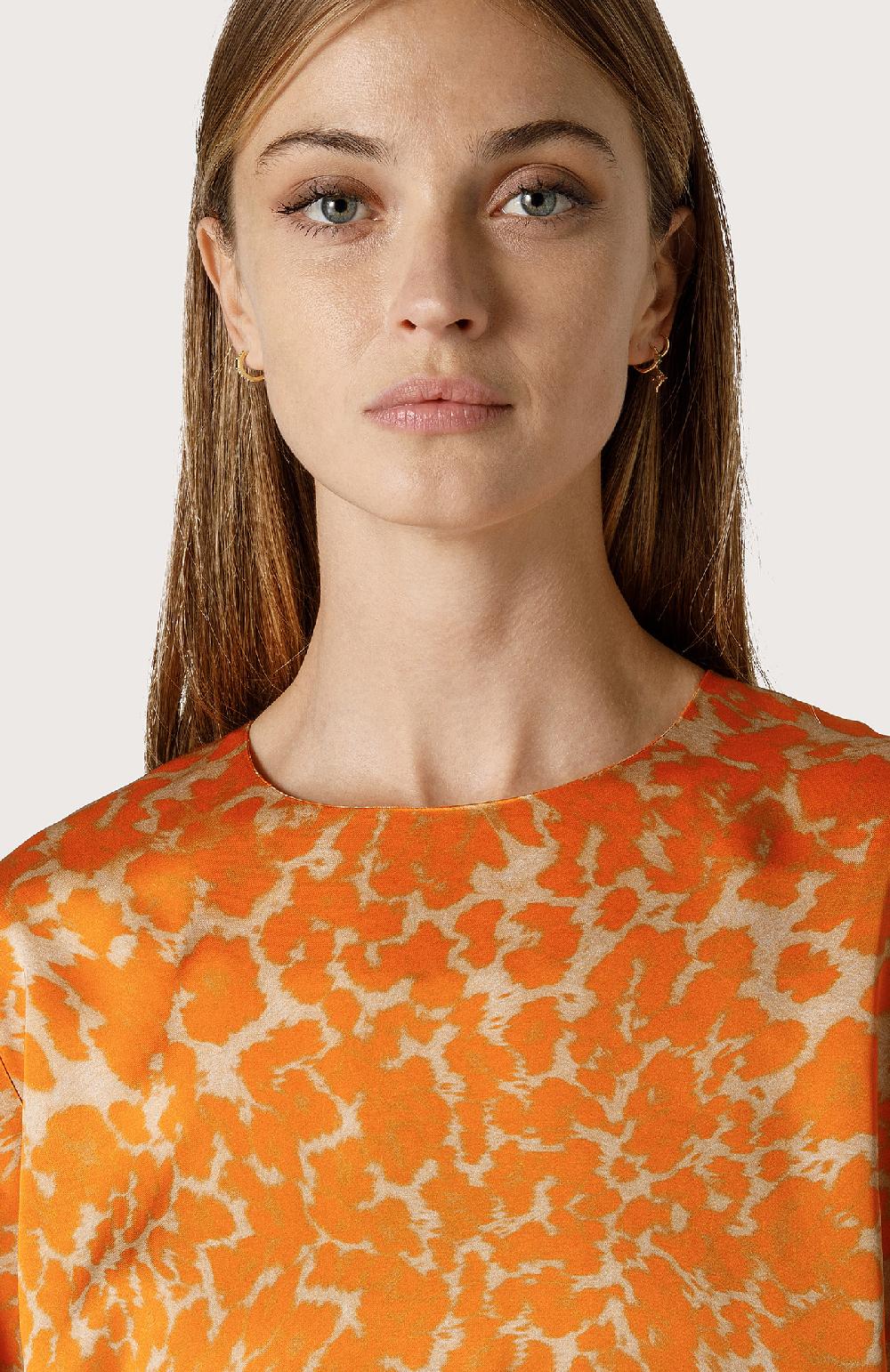 Seventy Mini Abito In Raso - Col. Arancione