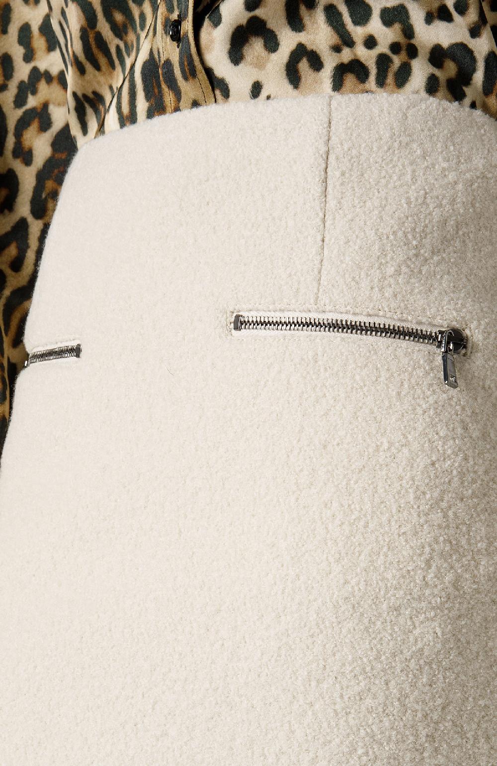 Seventy Mini Gonna In Lana - Col. Bianco