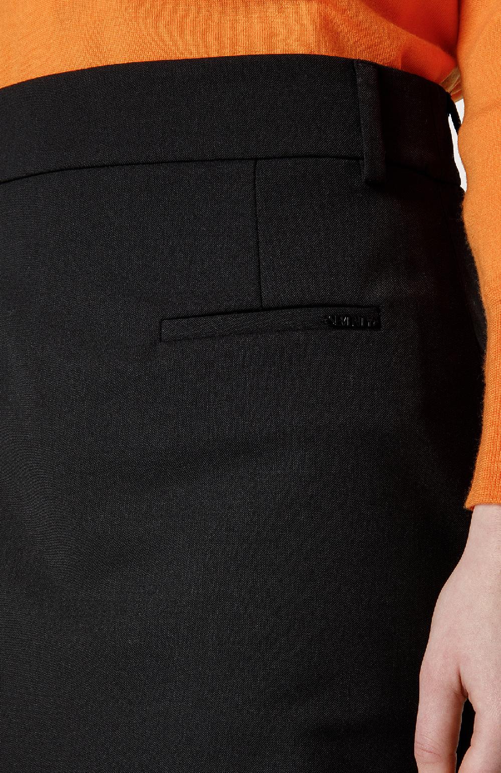 Seventy Mini Gonna In Lana Stretch - Col. Nero