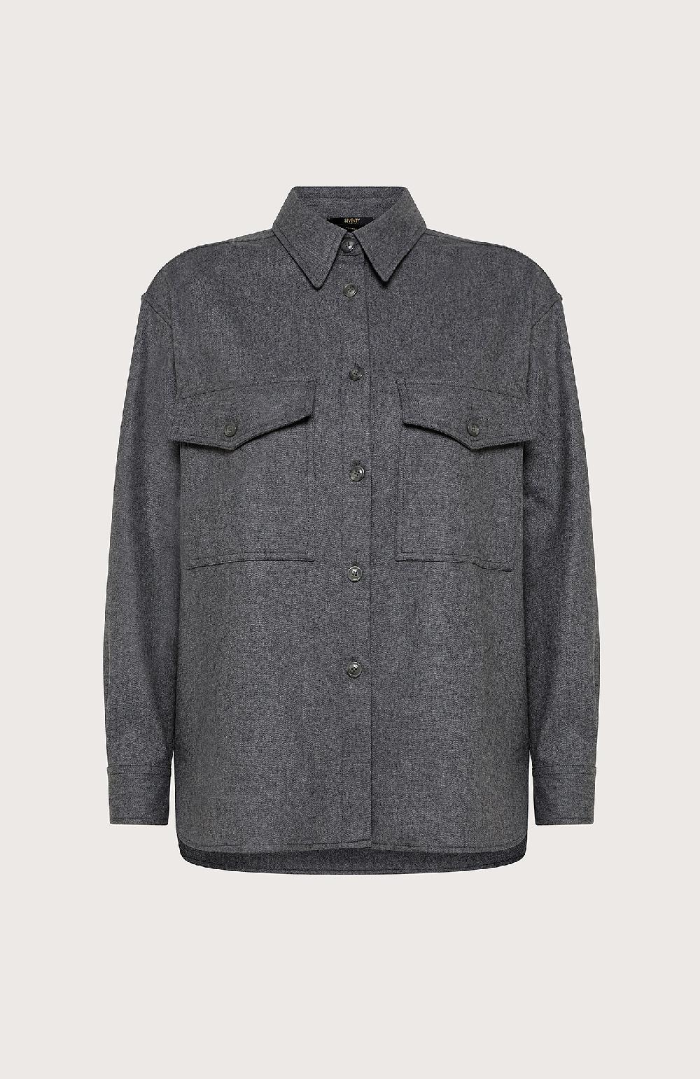 Seventy Over shirt in flanella di lana - Col. Grigio