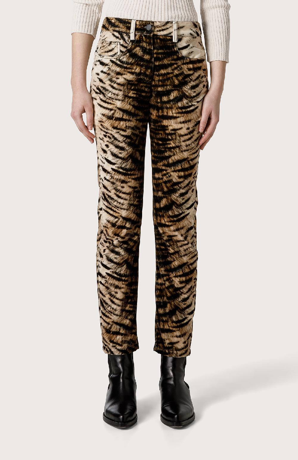 Seventy Pantalone 5 Tasche Animalier - Col. Neutro