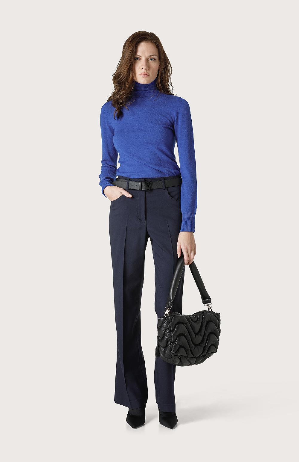 Seventy Pantalone A Vita Alta - Col. Blu