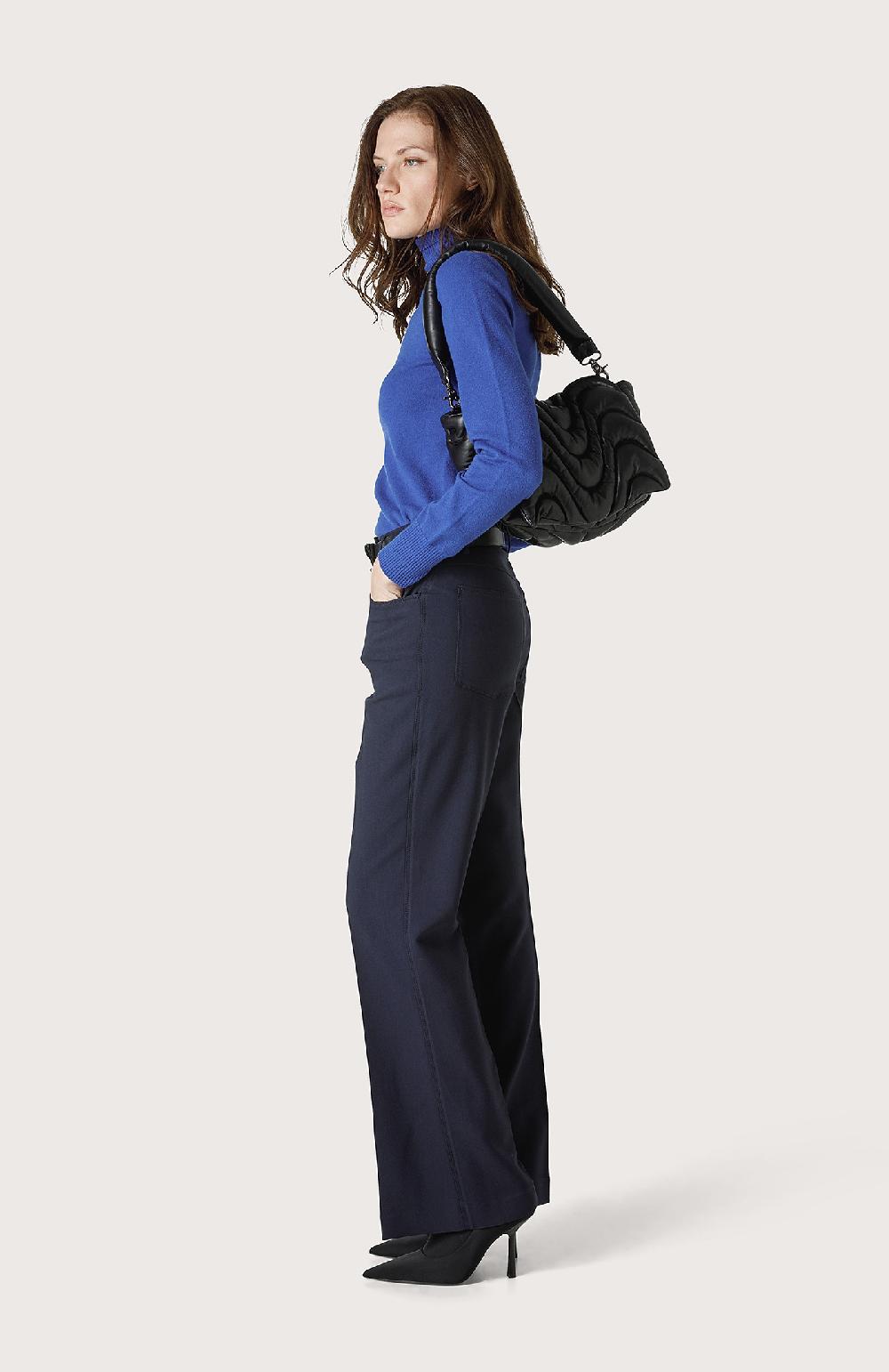 Seventy Pantalone A Vita Alta - Col. Blu