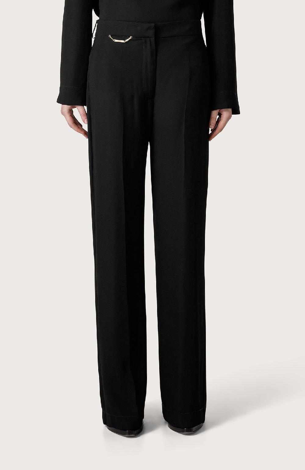 Seventy Pantalone A Vita Alta - Col. Nero