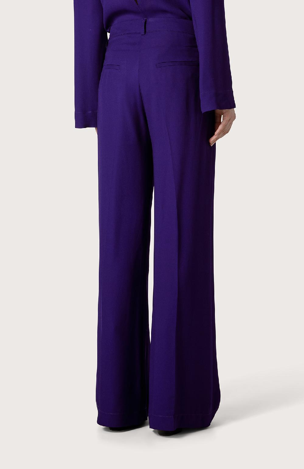 Seventy Pantalone A Vita Alta - Col. Viola