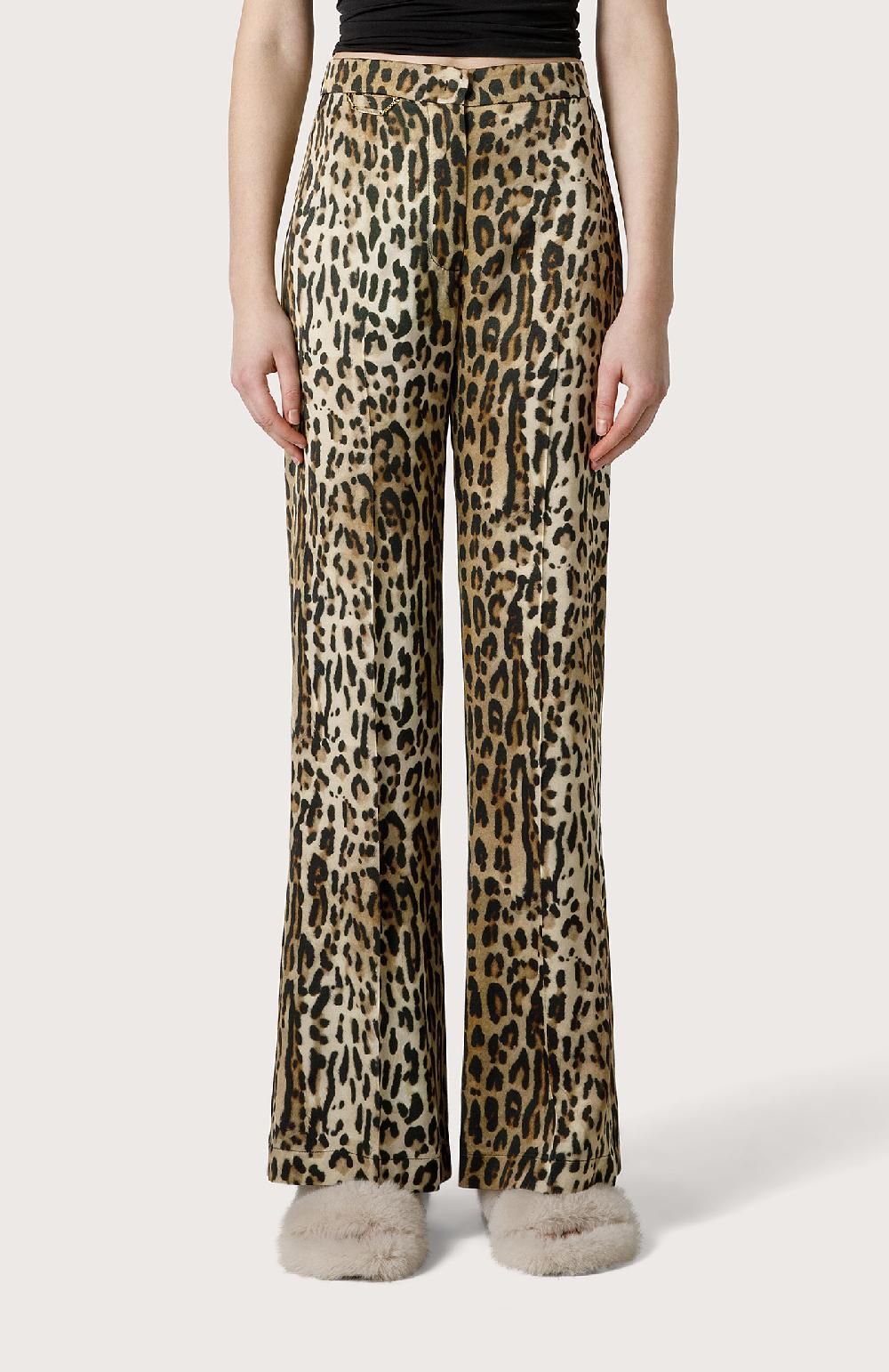 Seventy Pantalone A Vita Alta In Raso - Col. Neutro