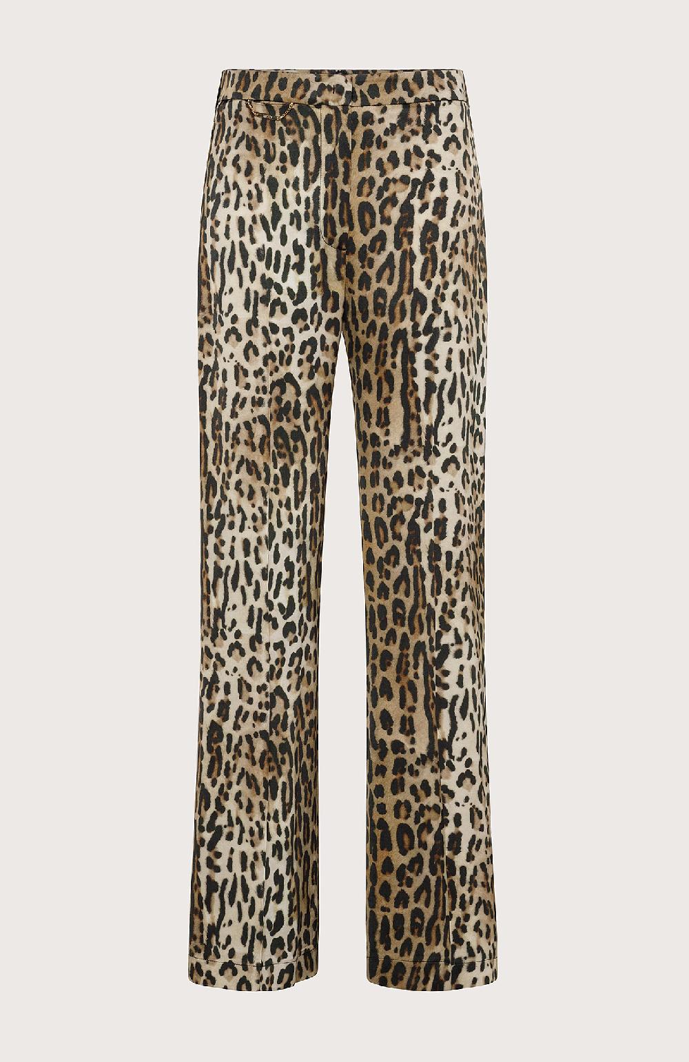 Seventy Pantalone a vita alta in raso - Col. Neutro