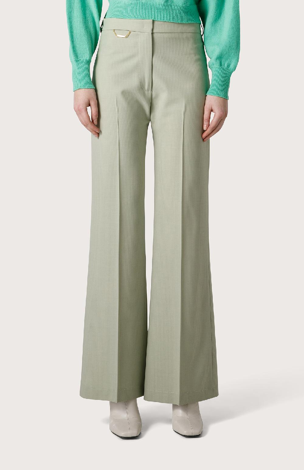 Seventy Pantalone A Vita Alta Stretch - Col. Verde