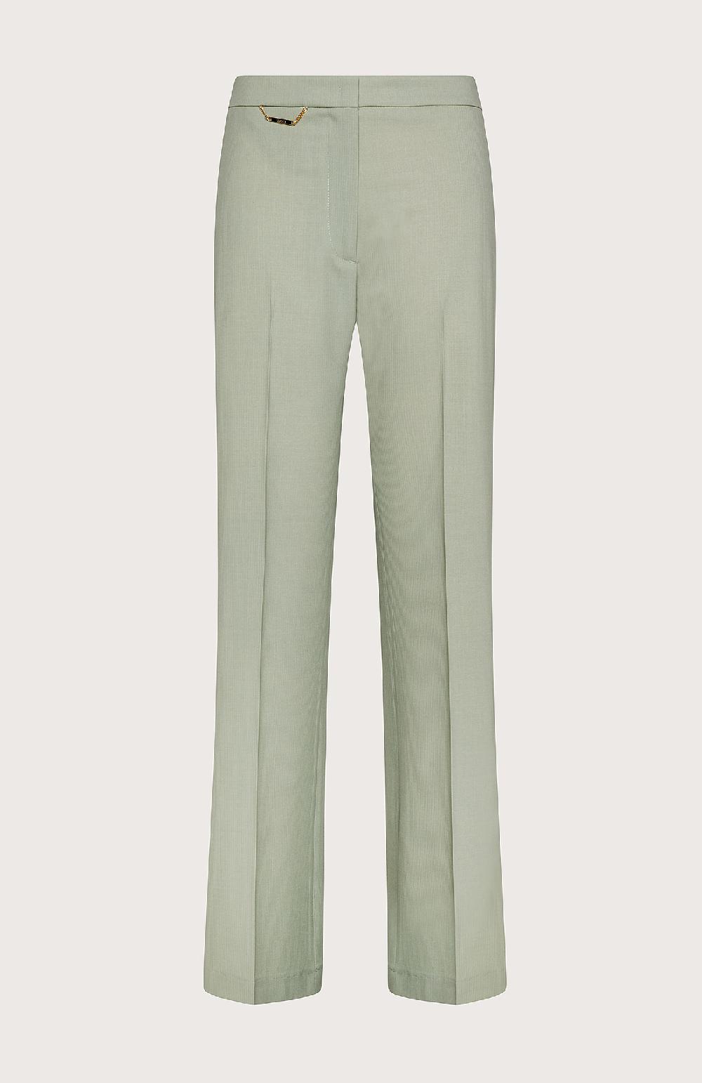 Seventy Pantalone a vita alta stretch - Col. Verde