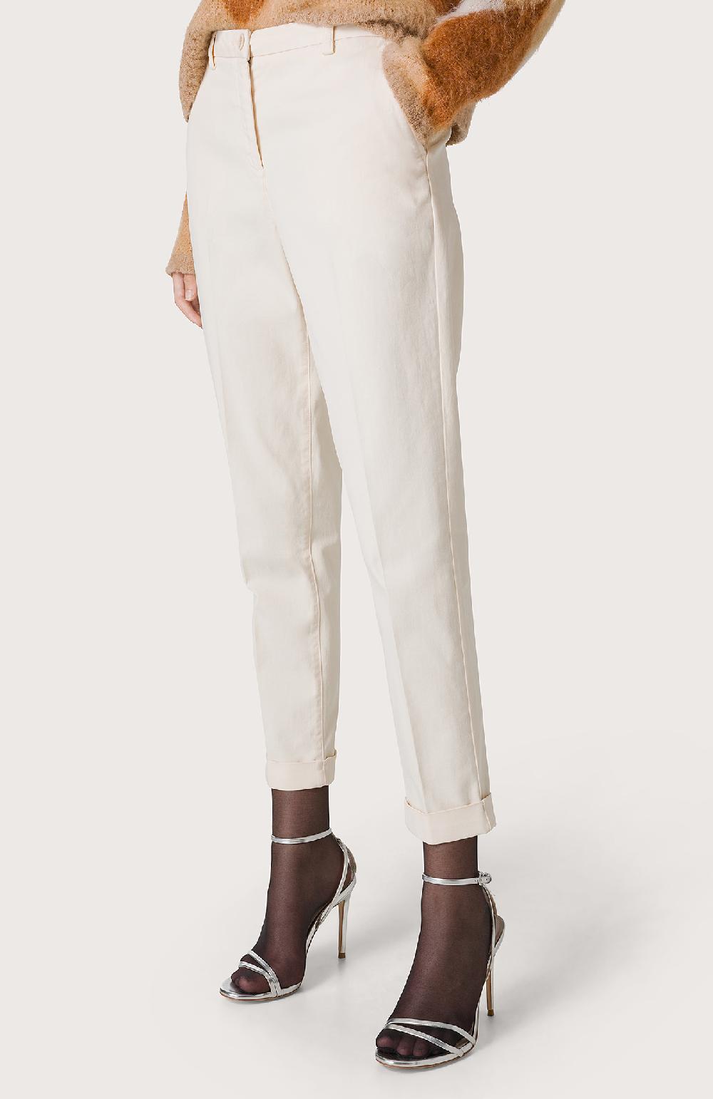 Seventy Pantalone Chino Con Risvolti - Col. Bianco