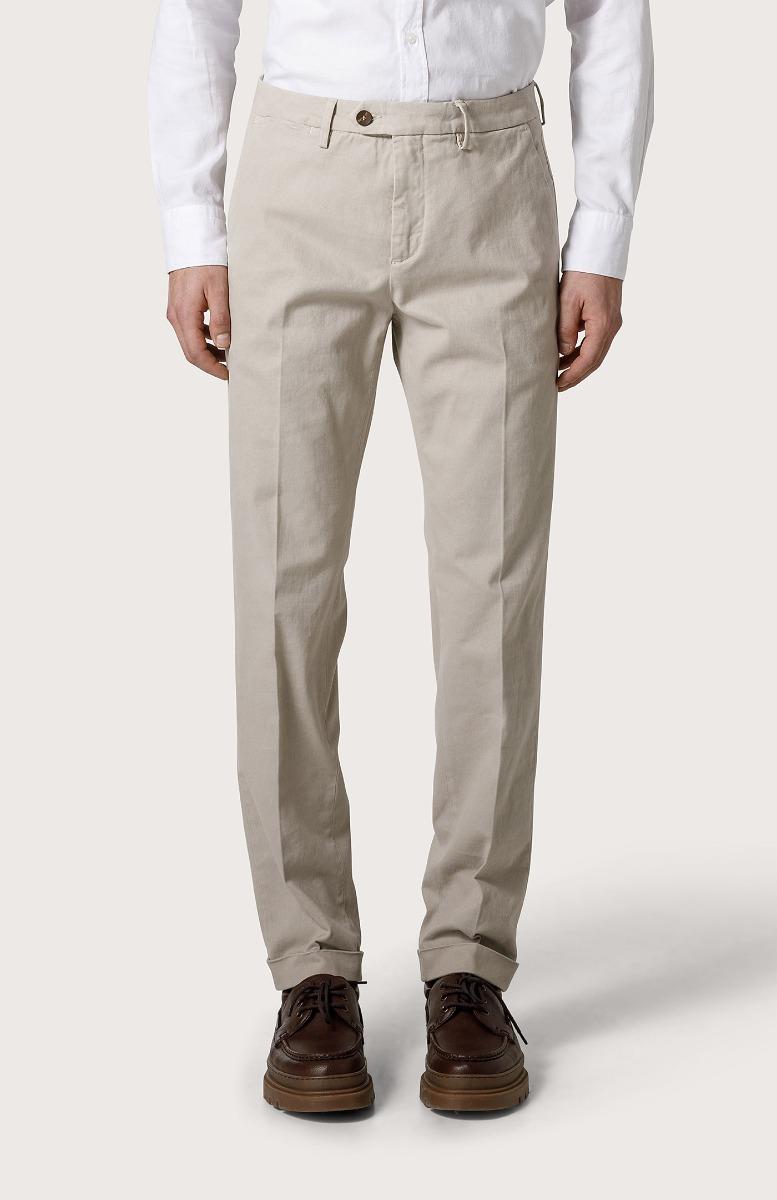 Seventy Pantalone Chino In Gabardina - Col. Bianco