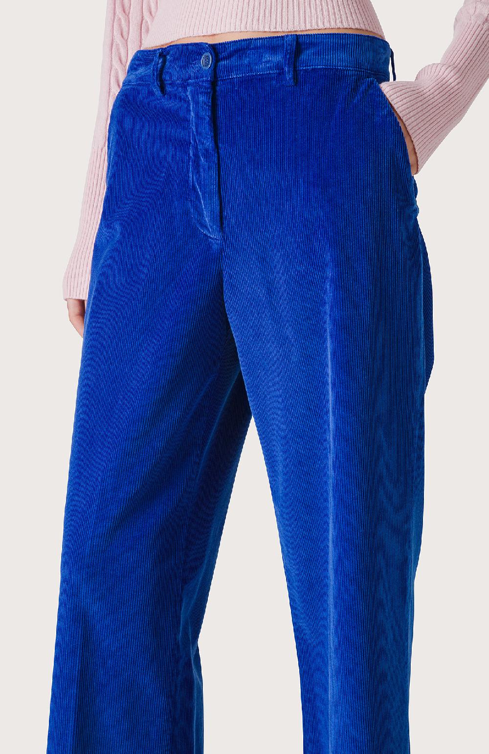 Seventy Pantalone Chino In Velluto A Righe - Col. Blu