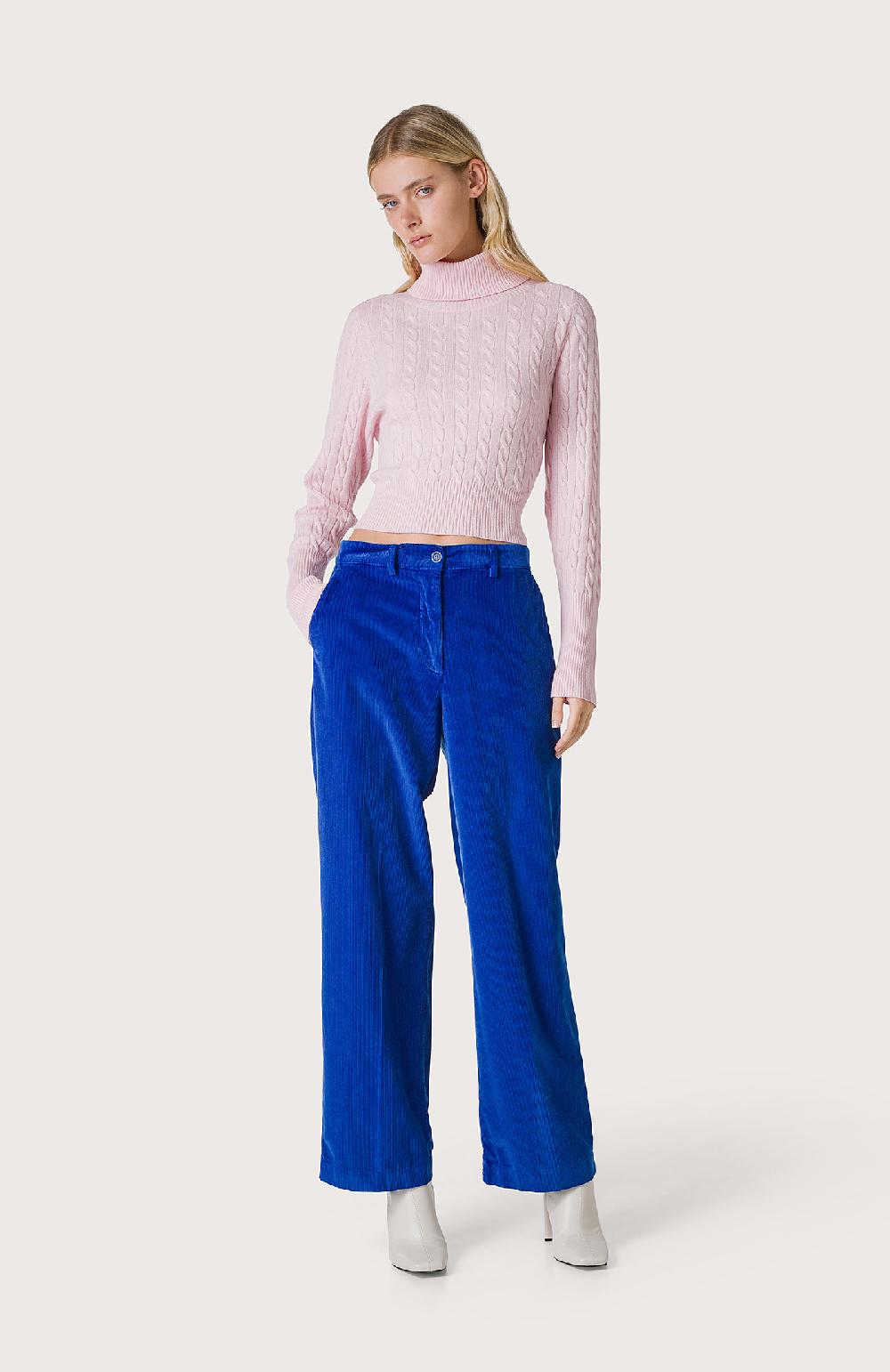 Seventy Pantalone chino in velluto a righe - Col. Blu