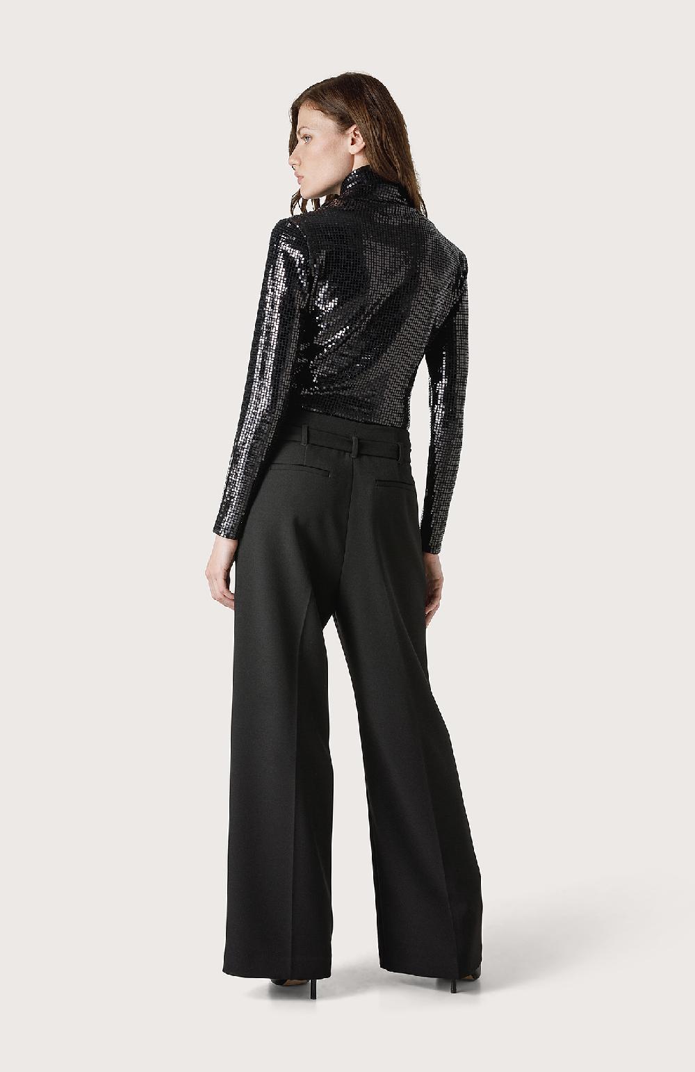 Seventy Pantalone Con Cinturino Logato - Col. Nero