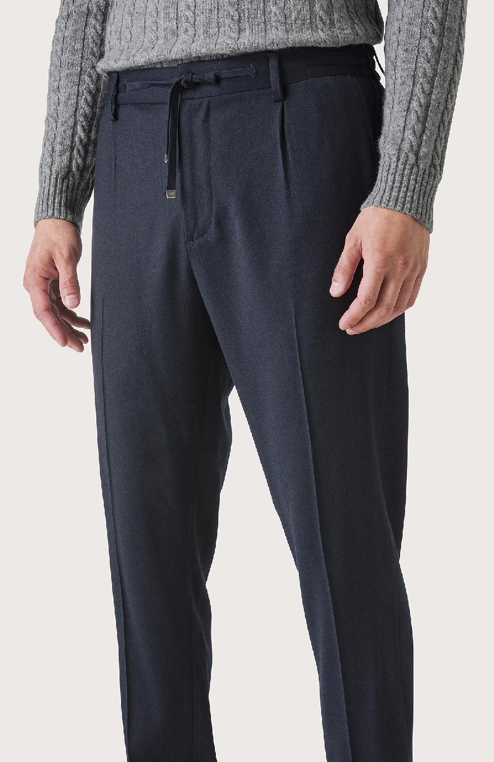 Seventy Pantalone Con Coulisse E Pence - Col. Blu