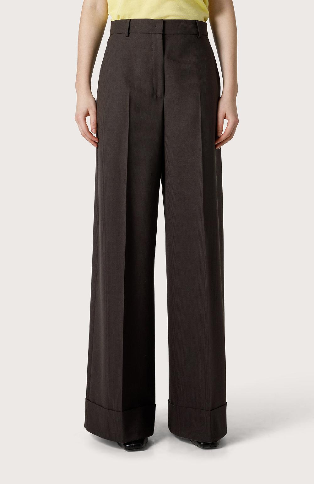 Seventy Pantalone Con Gamba Larga - Col. Marrone