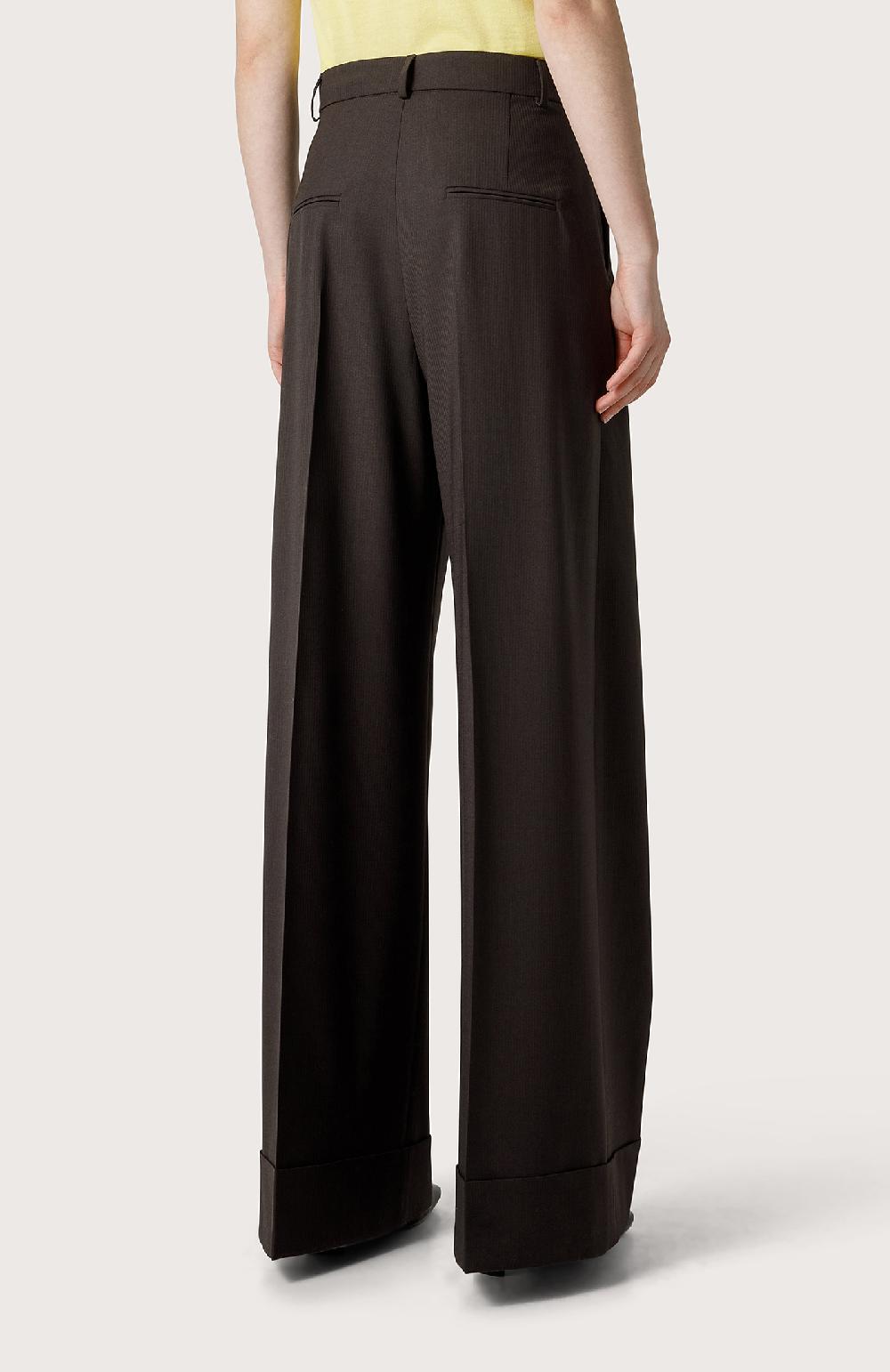 Seventy Pantalone Con Gamba Larga - Col. Marrone