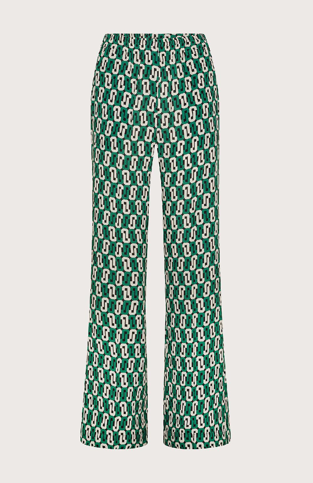 Seventy Pantalone con geometrie logo - Col. Verde