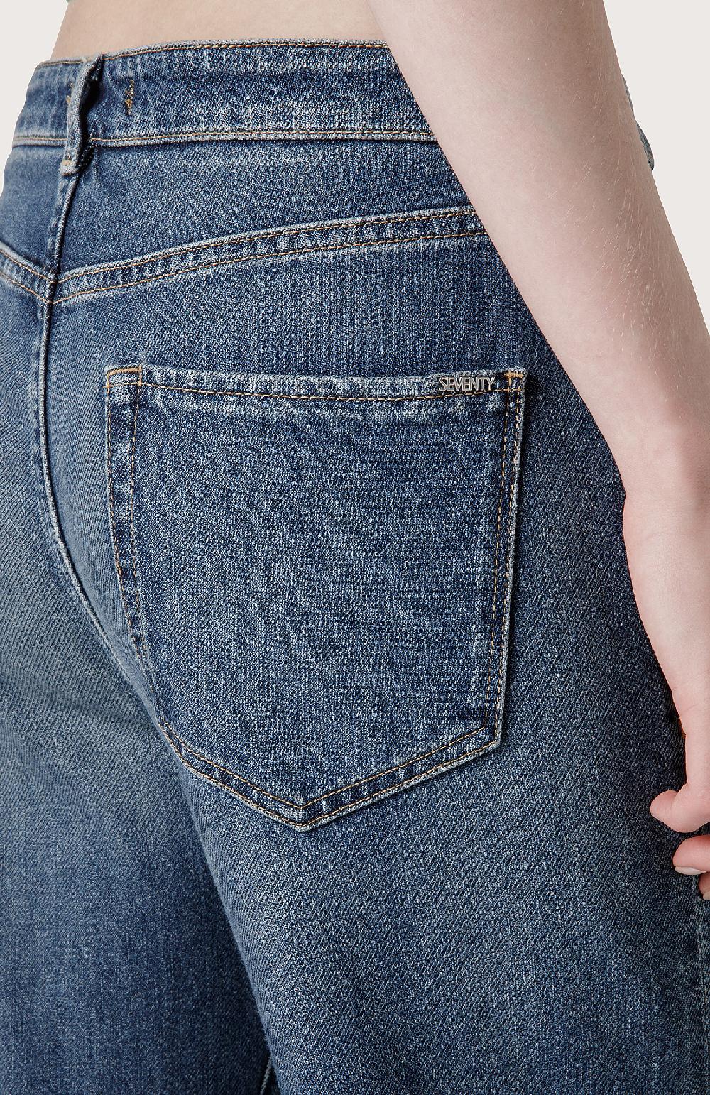 Seventy Pantalone Denim A Vita Alta - Col. Blu