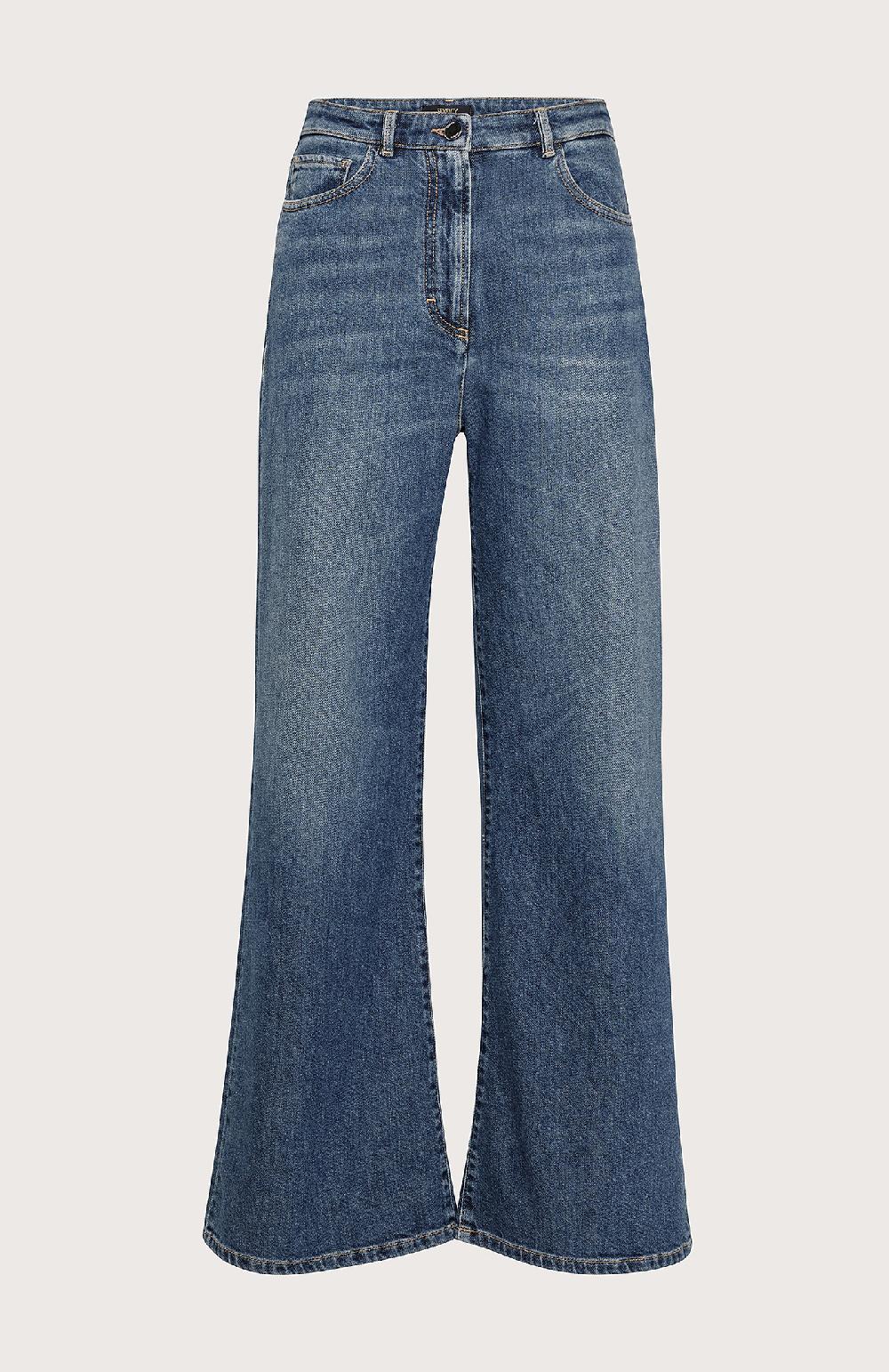 Seventy Pantalone denim a vita alta - Col. Blu