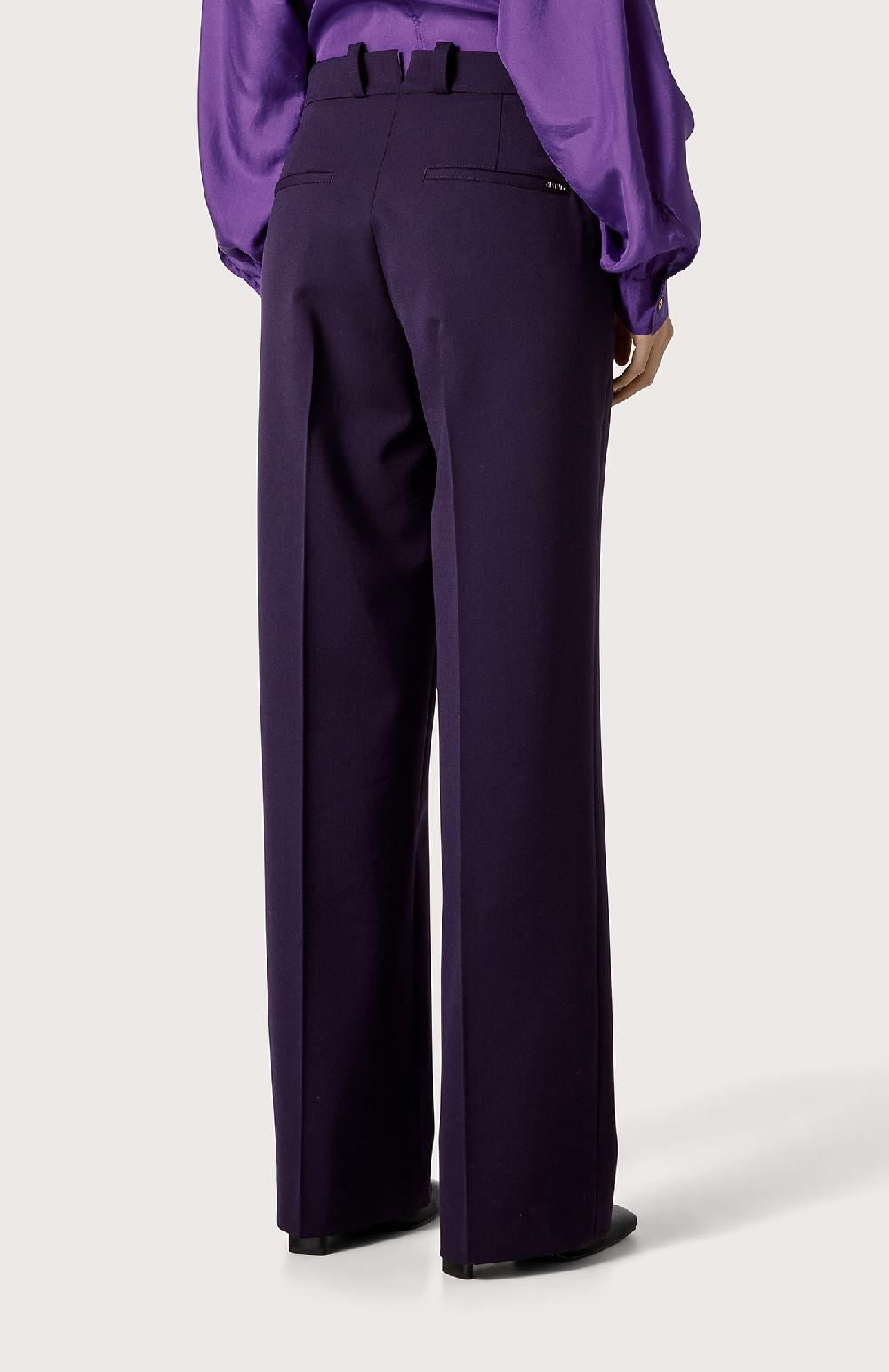 Seventy Pantalone In Gabardina Stretch - Col. Viola