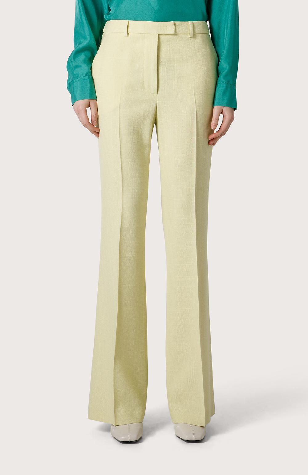 Seventy Pantalone In Lana E Viscosa - Col. Giallo