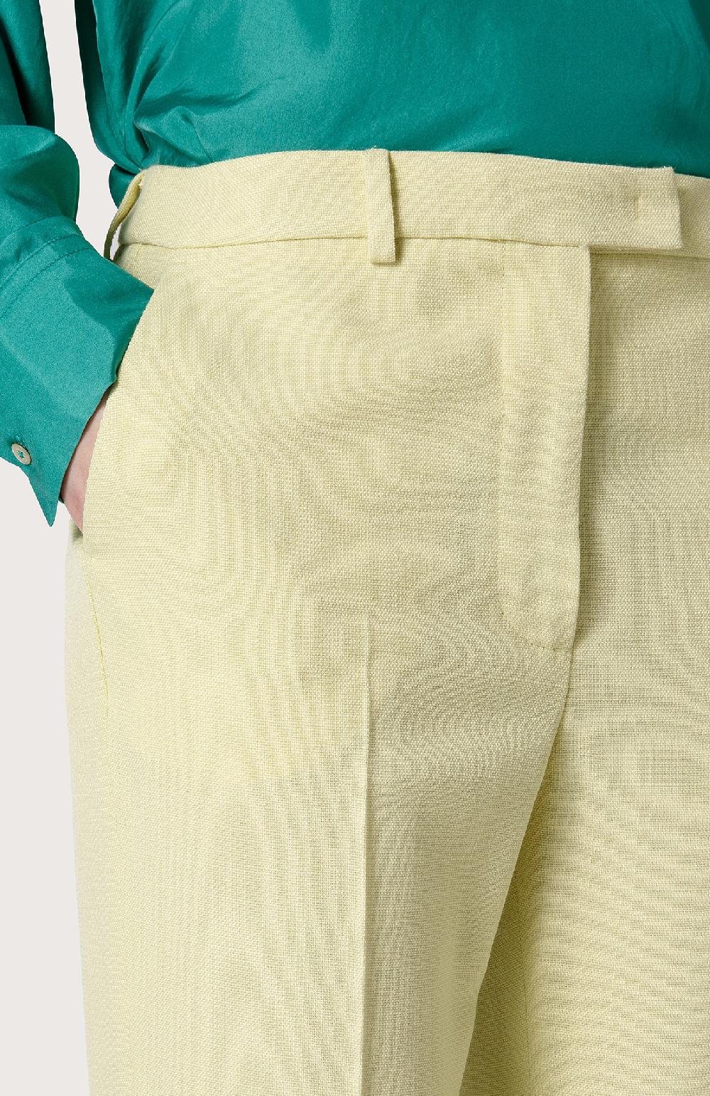 Seventy Pantalone In Lana E Viscosa - Col. Giallo