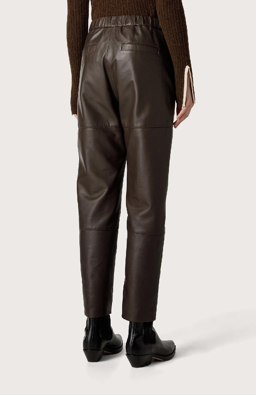 Seventy Pantalone In Nappa - Col. Marrone