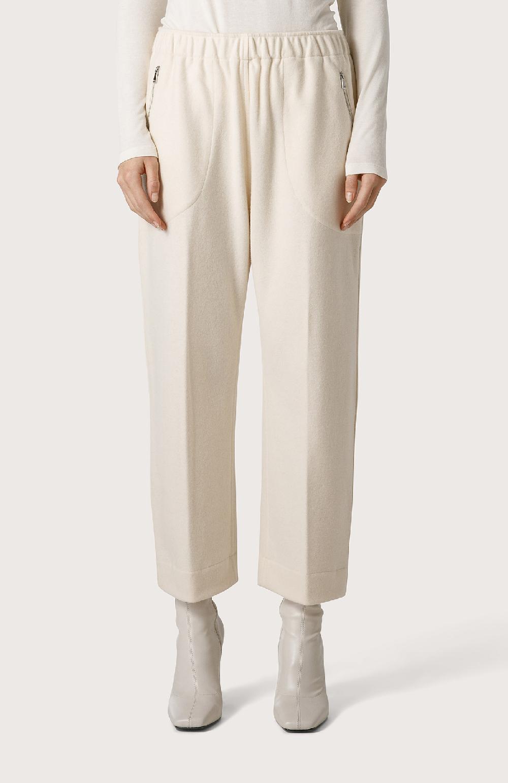 Seventy Pantalone In Panno Di Lana - Col. Bianco