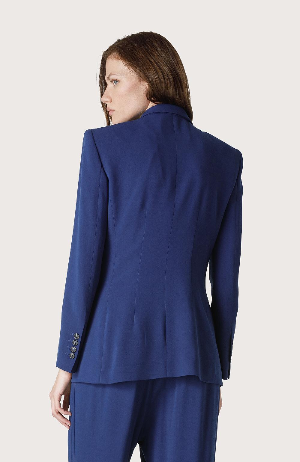 Seventy Pantalone Palazzo A Tinta Unita - Col. Blu