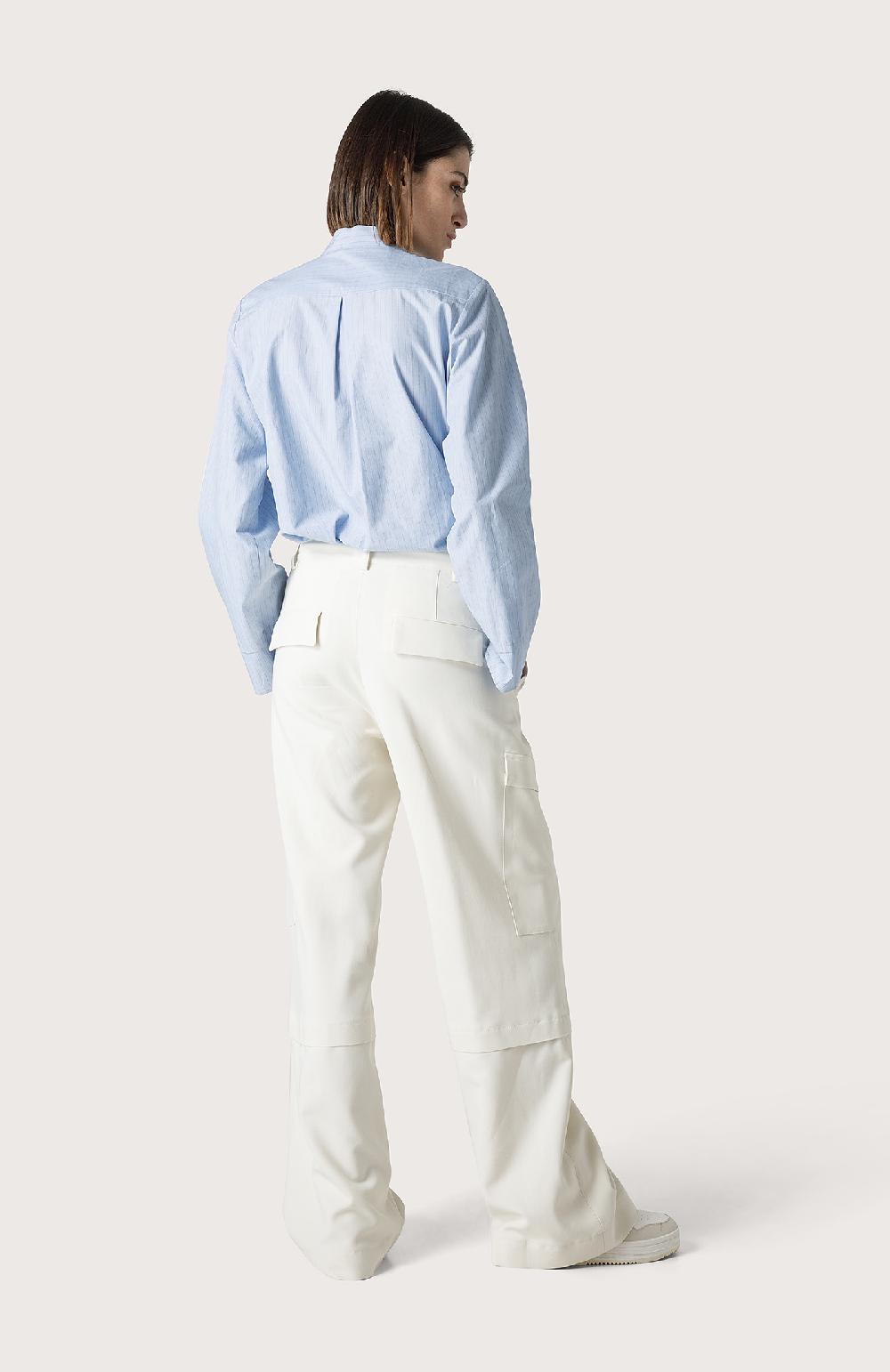 Seventy Pantalone Palazzo Con Tascone - Col. Bianco