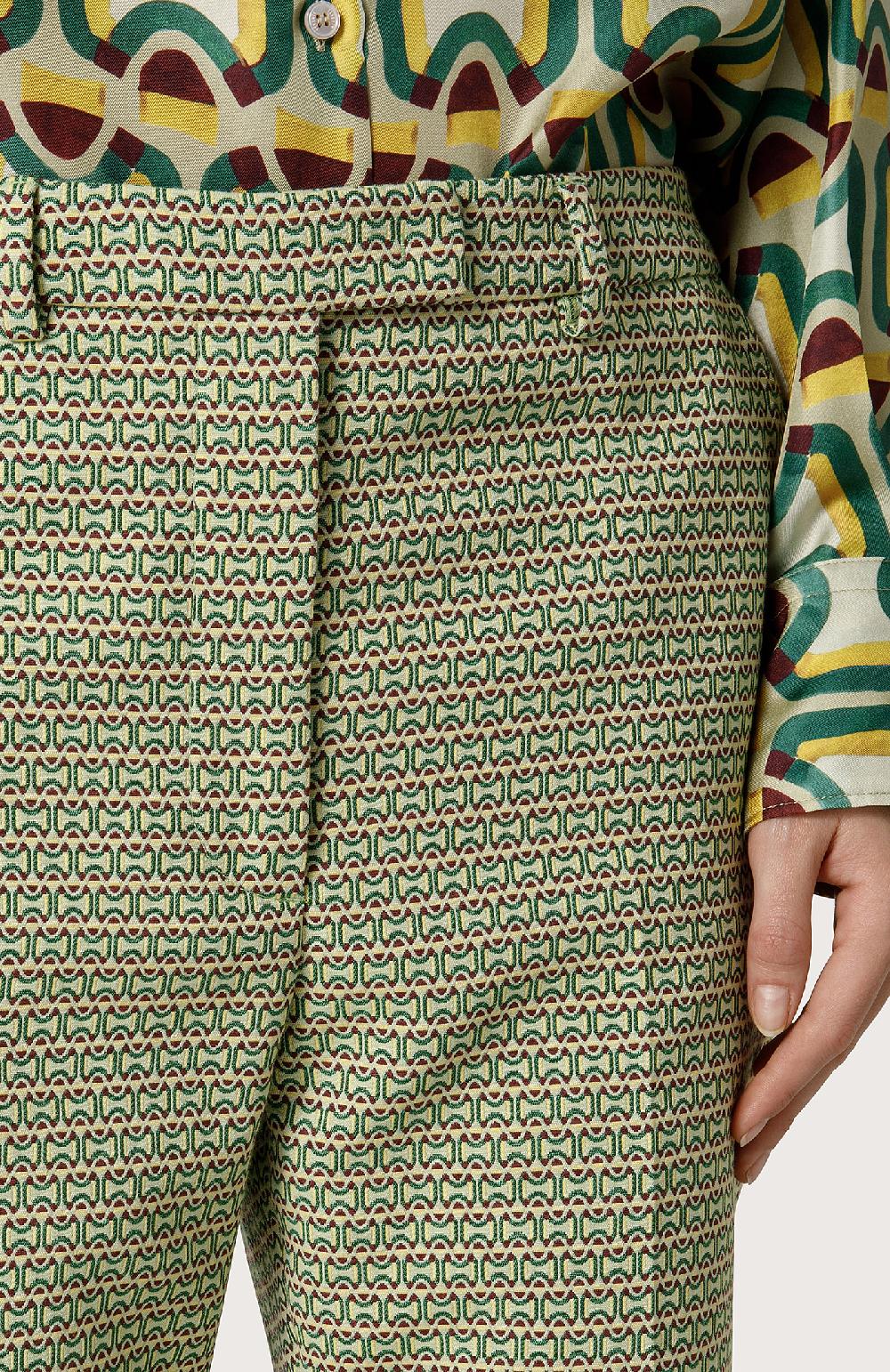 Seventy Pantalone Stretch Mini Flare - Col. Verde