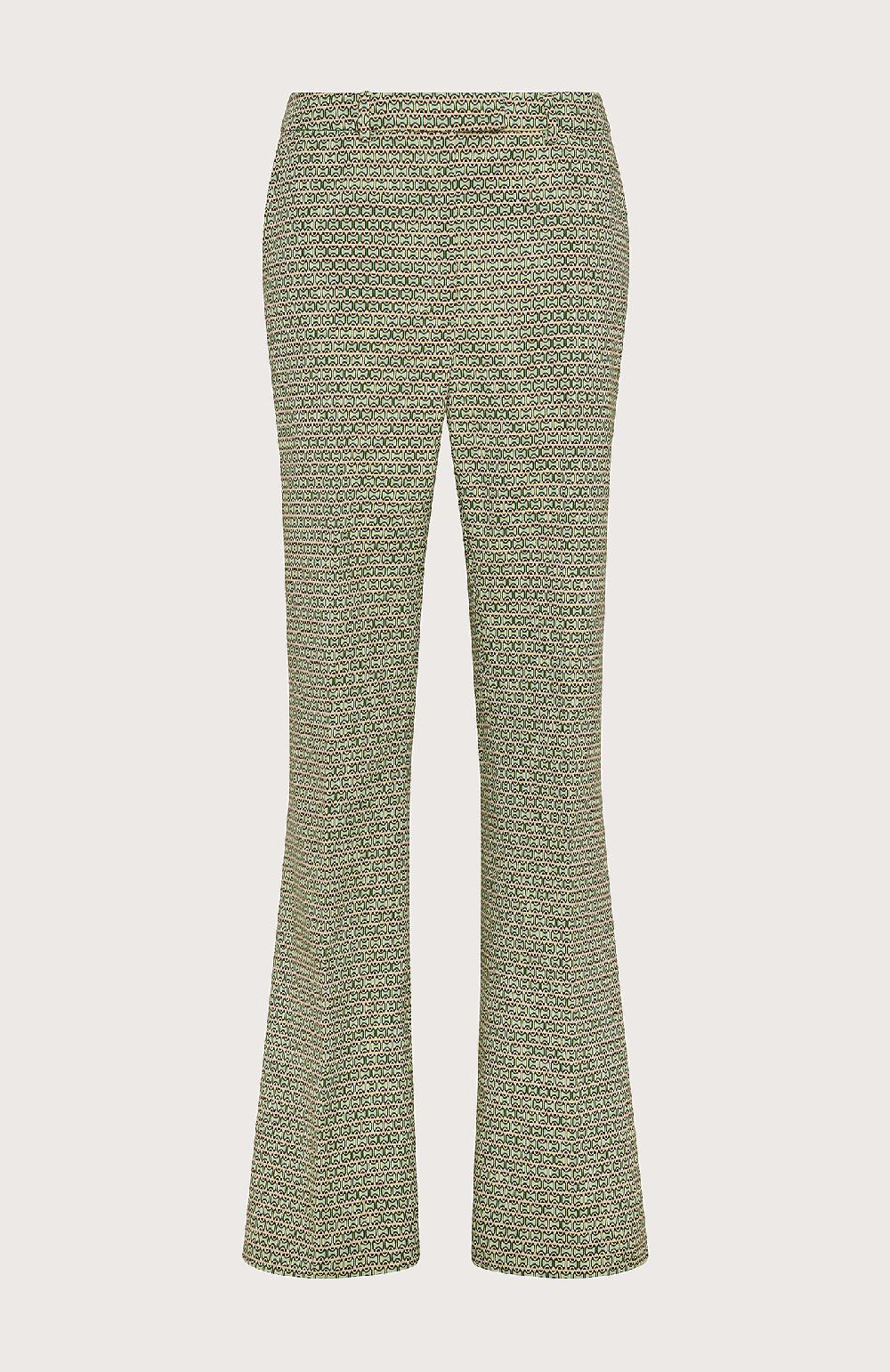 Seventy Pantalone stretch mini flare - Col. Verde