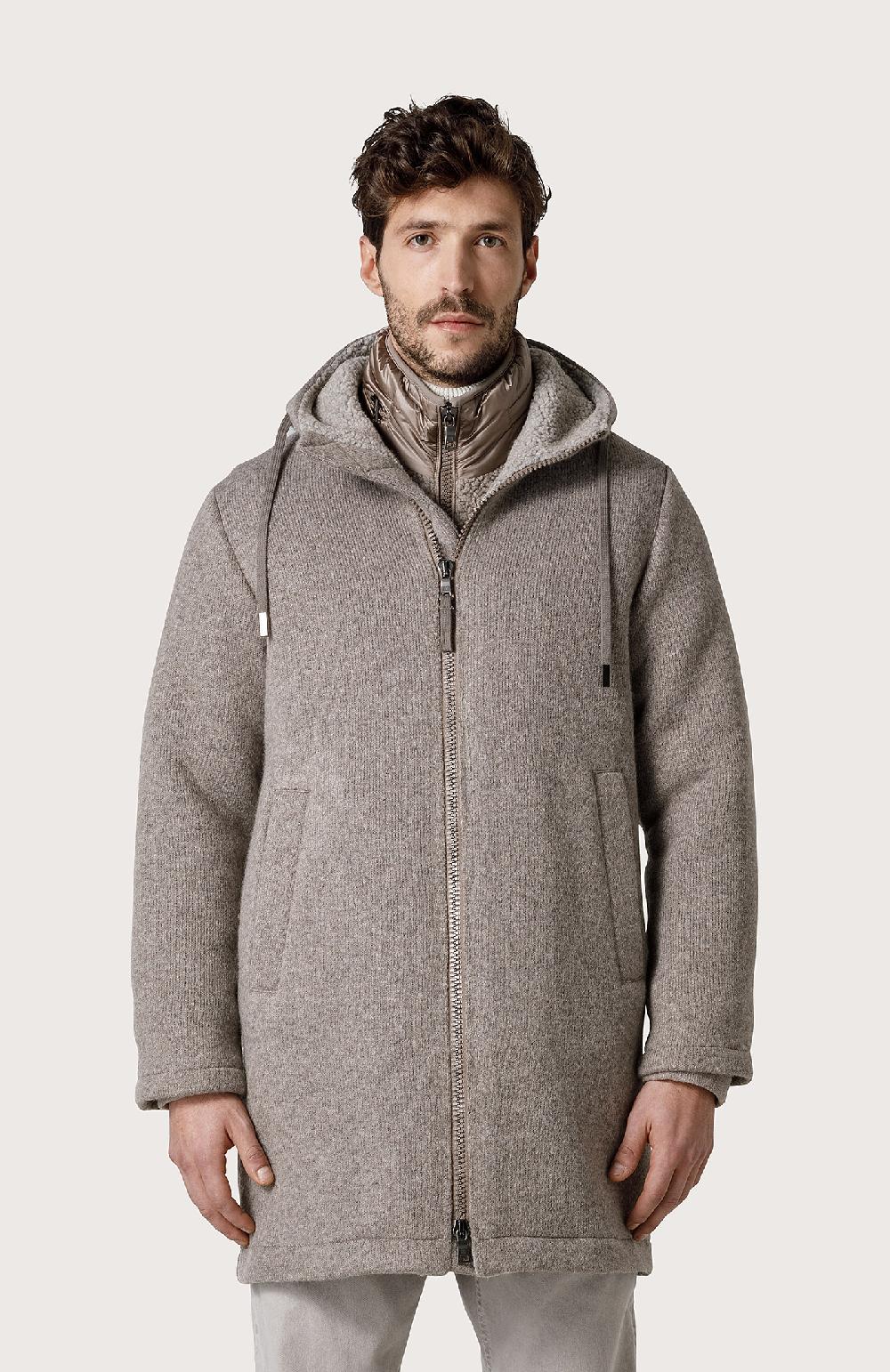 Seventy Parka In Tessuto Mélange - Col. Marrone